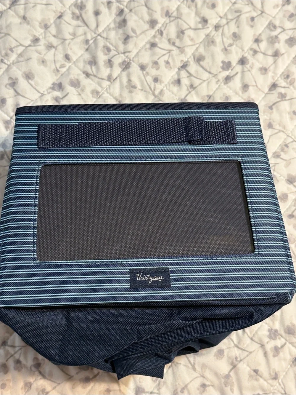 Thirty One Collapsible your way rectangular storage with Clear Window - Navy